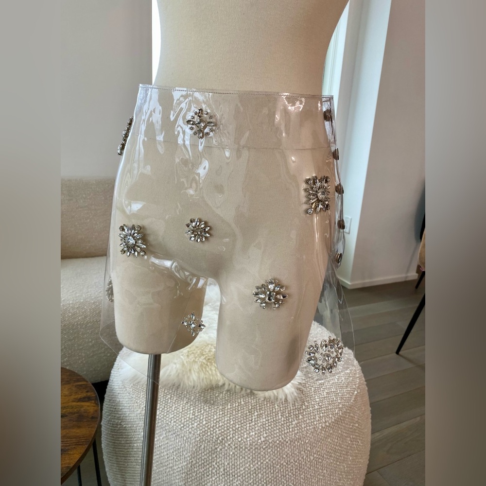 Embellished PVC Skirt Size XS by the brand AREA